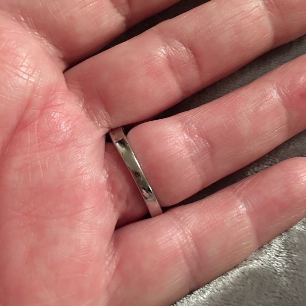 Sterling Silver Simulated Oval Solitaire Ring 6 - image 3